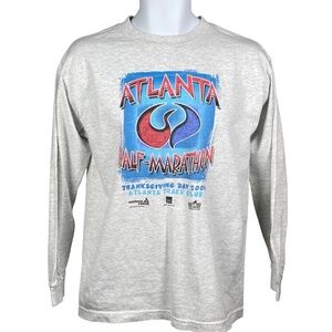 Vintage Atlanta Half Marathon 2006 T-Shirt Adult Size M Long Sleeve Gray